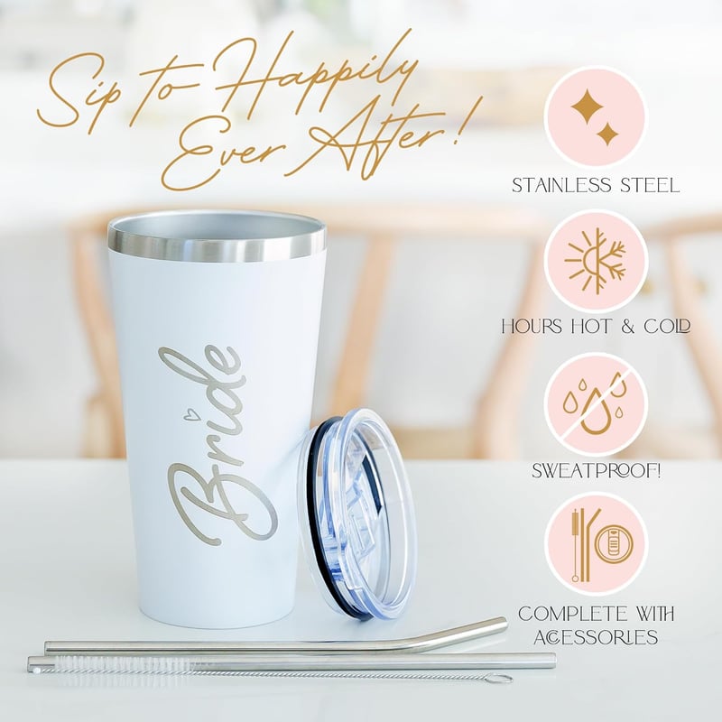 Engagement Gift Box for Bride – Tumbler, Socks, Candle & More