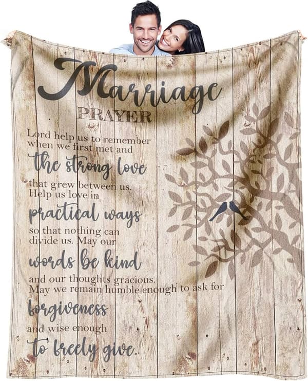 Marriage Prayer Throw Blanket 60x50 Inch for Couples