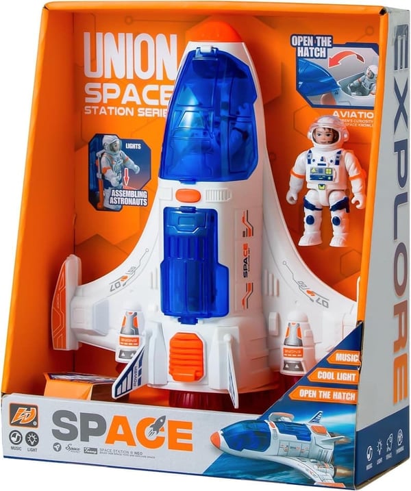 Astronaut Exploration Toy Rocket Ship with Lights & Sounds