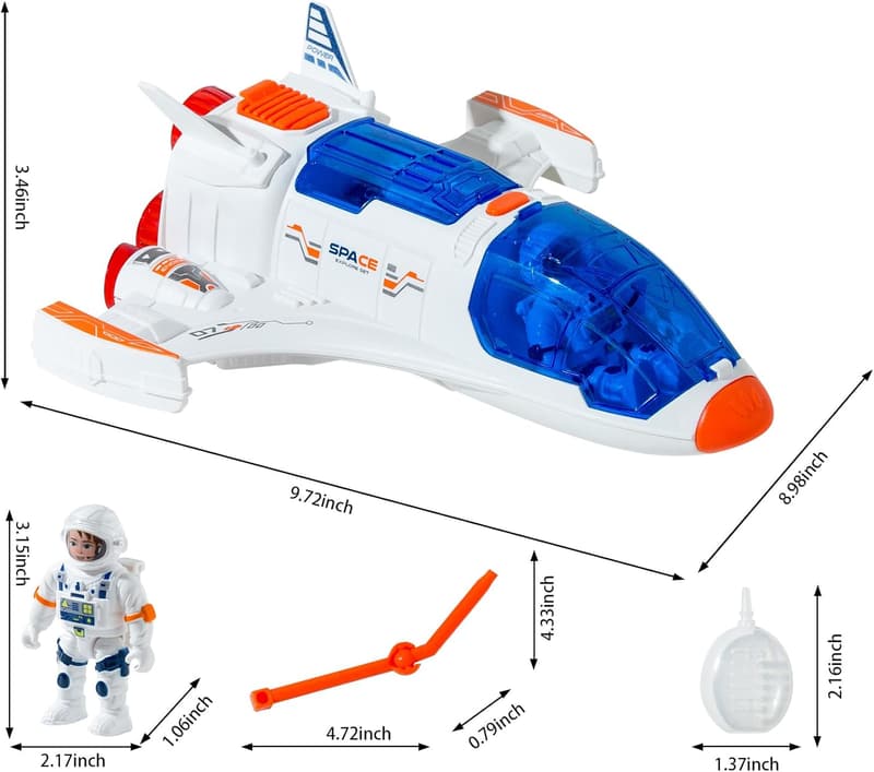 Astronaut Exploration Toy Rocket Ship with Lights & Sounds