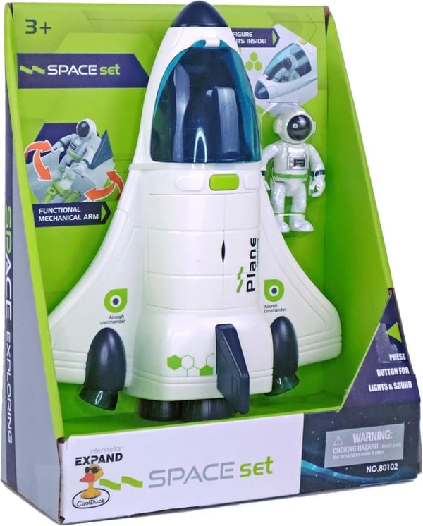 Space Adventure Toy Rocket with Lights & Sound for Kids 3+