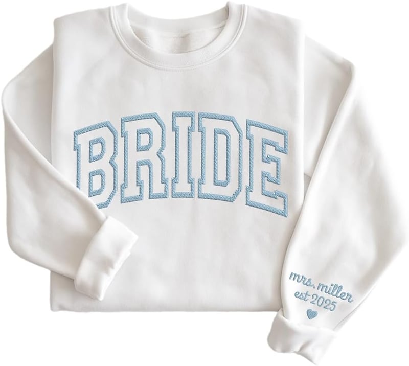 Personalized Bride Sweatshirt with Last Name & Year