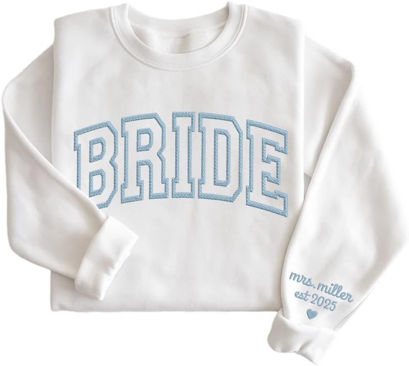 Personalized Bride Sweatshirt with Last Name & Year