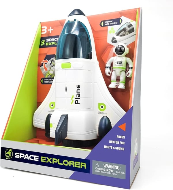 Rocket Ship Toy with Astronaut | Space Playset for Kids 3-5