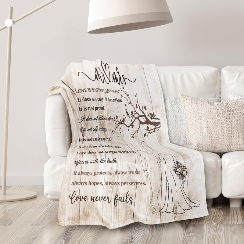2025 Wedding Blanket for Couples, Soft 60x50 Throw Gift