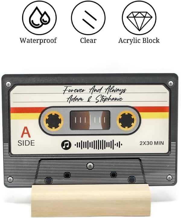 Personalized Song Plaque for Him - Custom Acrylic Music Art
