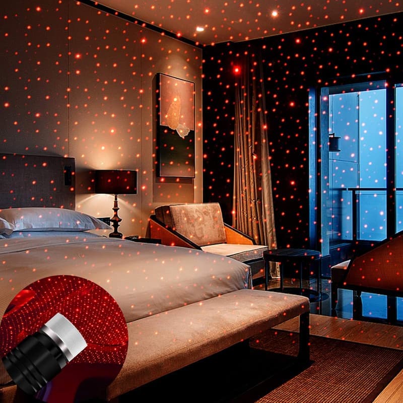 Adjustable USB Star Projector Night Light for Car and Parties