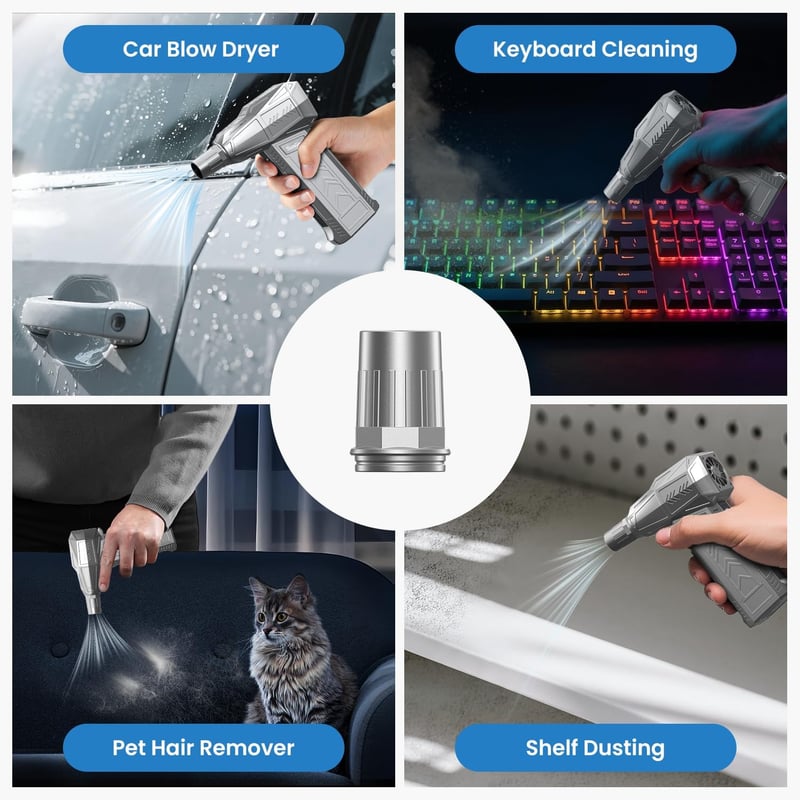 Rechargeable Cordless Air Duster - 3-Speed Adjustable Cleaner