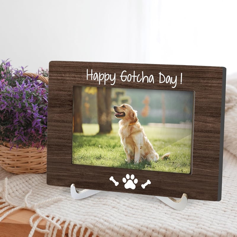 Happy Gotcha Day Dog Adoption Photo Frame for Dog Lovers
