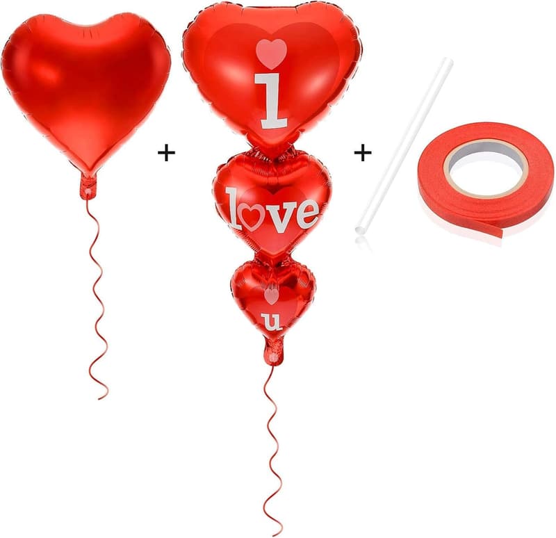 Valentine's Day I Love You Balloons - Helium Supported