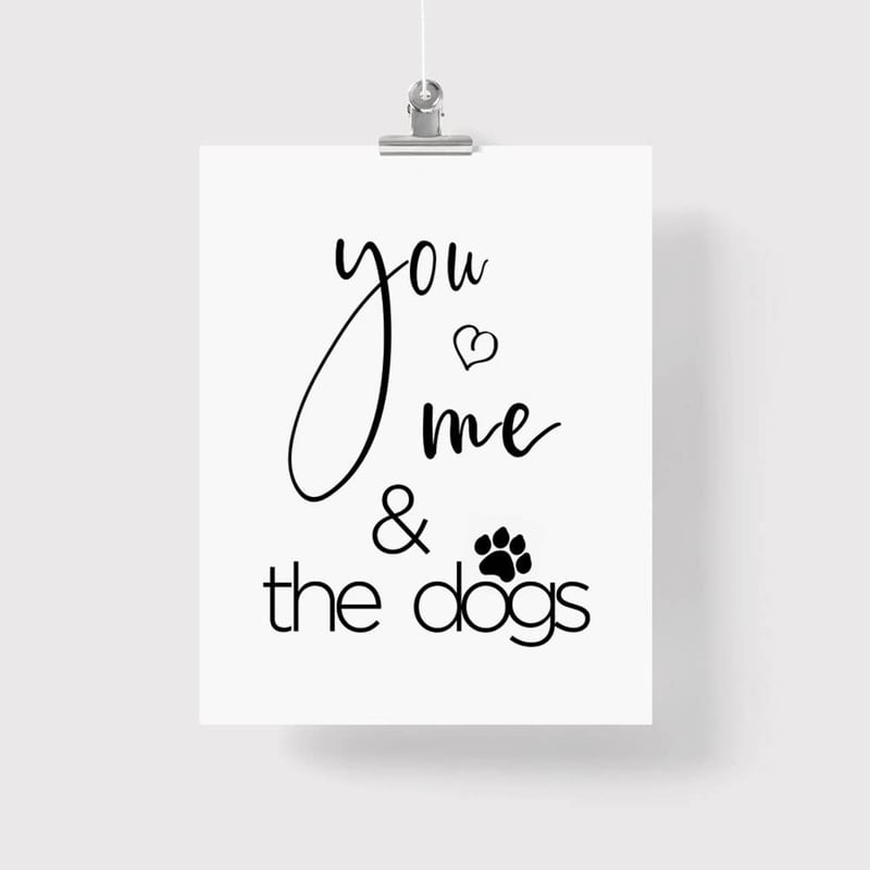 Dog Lovers' Wedding Sign for Couples - 8x10 Home Decor