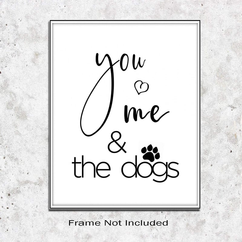 Dog Lovers' Wedding Sign for Couples - 8x10 Home Decor