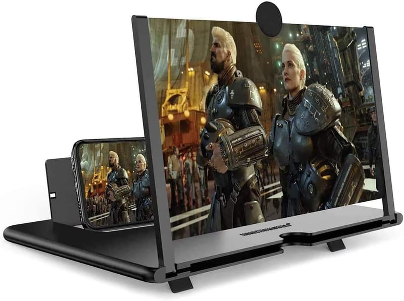 14-Inch 3D Smartphone Screen Magnifier Stand for Families