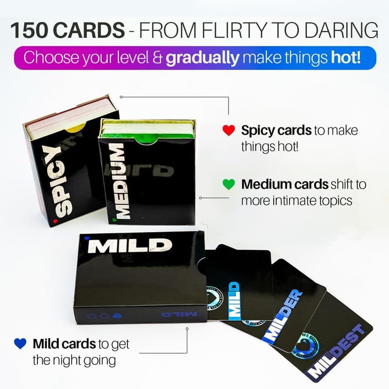 Date Night Couples Game - 150 Fun Cards & Spicy Dares