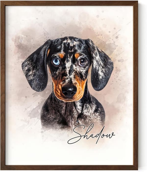 Custom Watercolor Pet Portrait - Dog Memorial Gift - Unframed