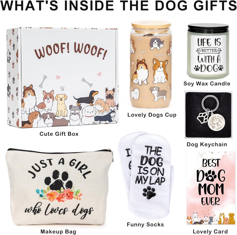 Dog Mom Gift Box for Women - Unique Themed Basket for Dog Lovers