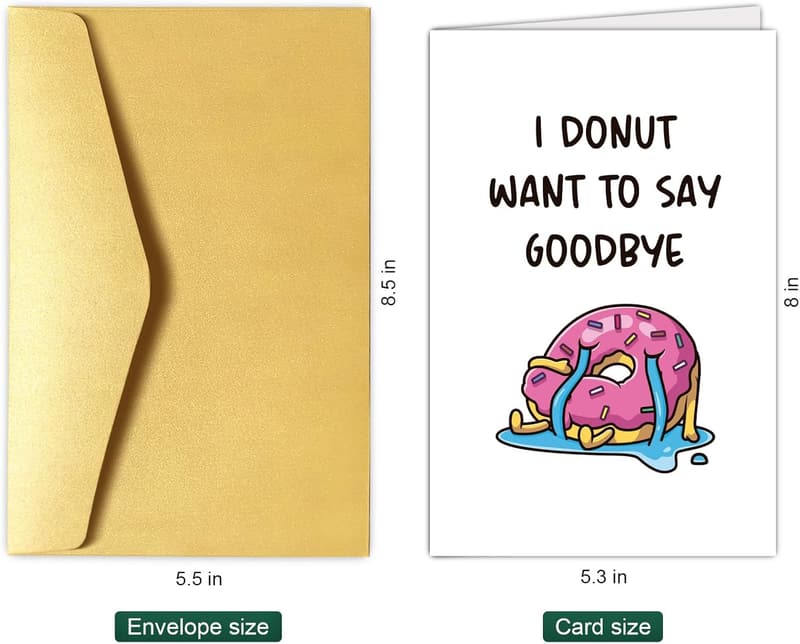 Funny Farewell Card for Coworkers & Friends