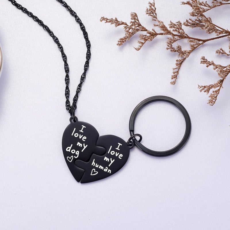 Best Friends Cat & Dog Owner Friendship Necklace Gift Set