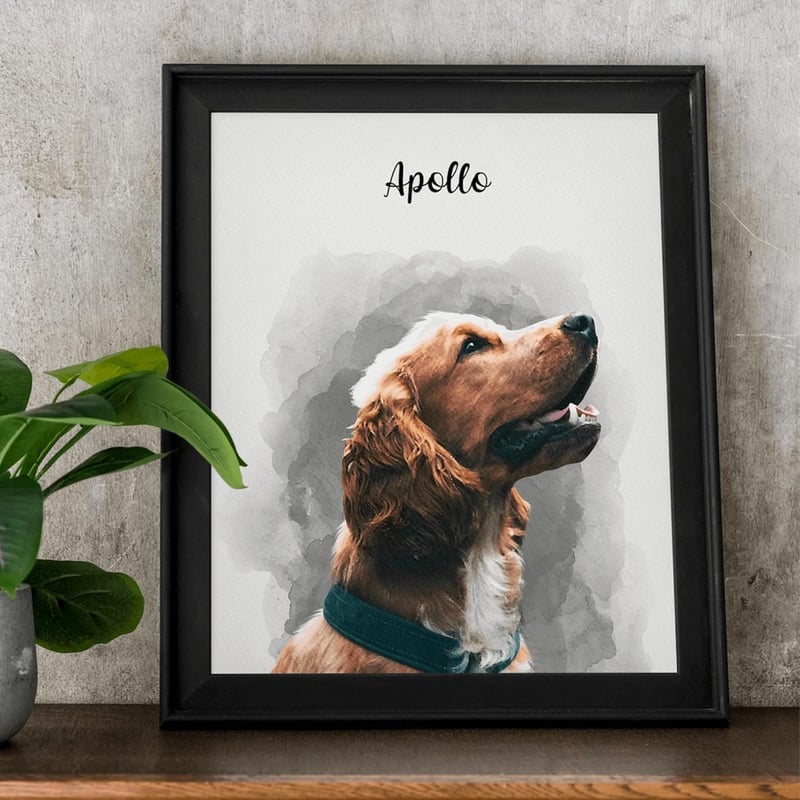 Personalized Pet Portrait - Memorial Gift for Dog Lovers