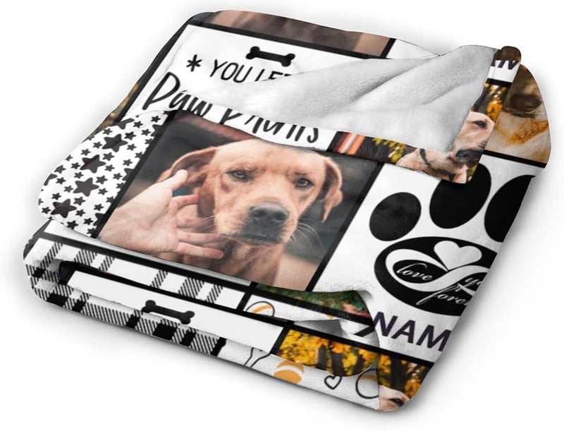 Personalized Dog Memorial Blanket - Custom Photo Tribute 60