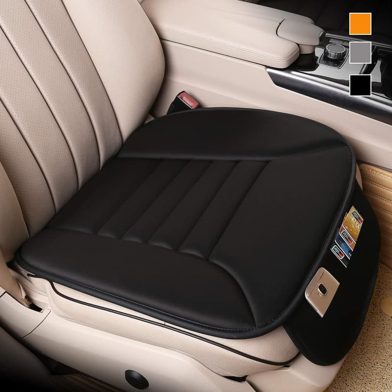 Comfort Memory Foam Car Seat Cushion with Non-Slip Base (Black)
