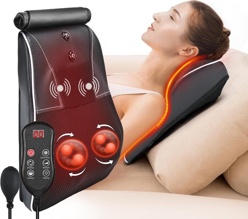 Shiatsu Neck and Back Massager with Heat for Pain Relief