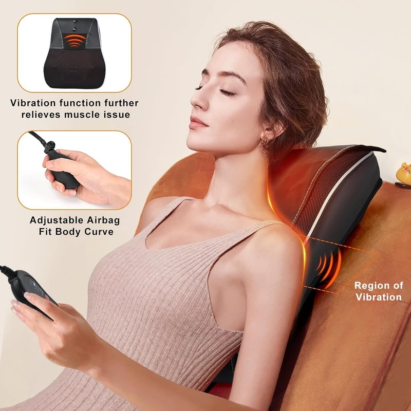 Shiatsu Neck and Back Massager with Heat for Pain Relief