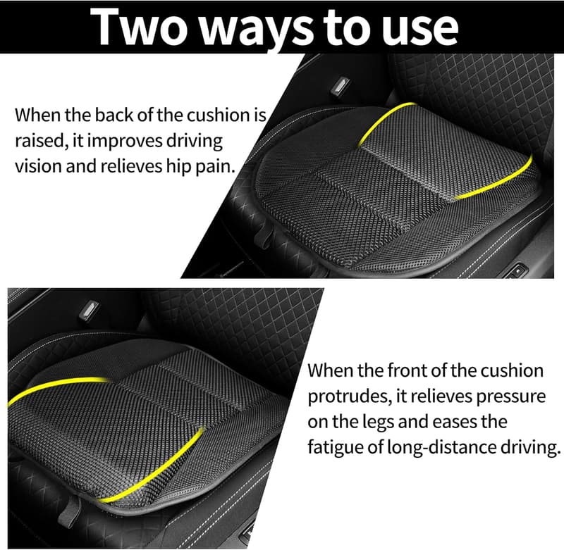 Memory Foam Car Seat Cushions - Breathable Support for Long Drives