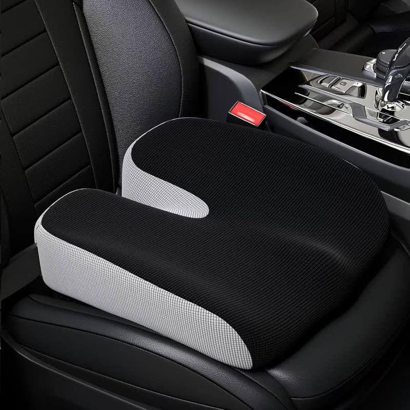 Portable Memory Foam Car Booster Seat Cushion for Short Drivers