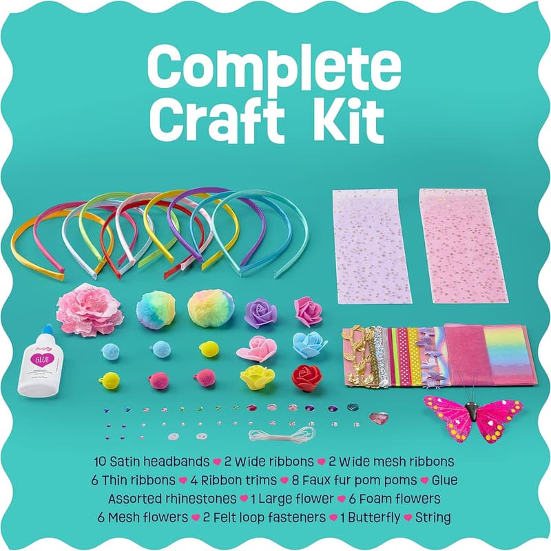 DIY Headband Making Kit for Kids - Arts & Crafts Set, Ages 5-12
