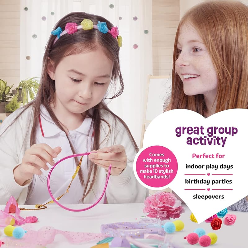 DIY Headband Making Kit for Kids - Arts & Crafts Set, Ages 5-12