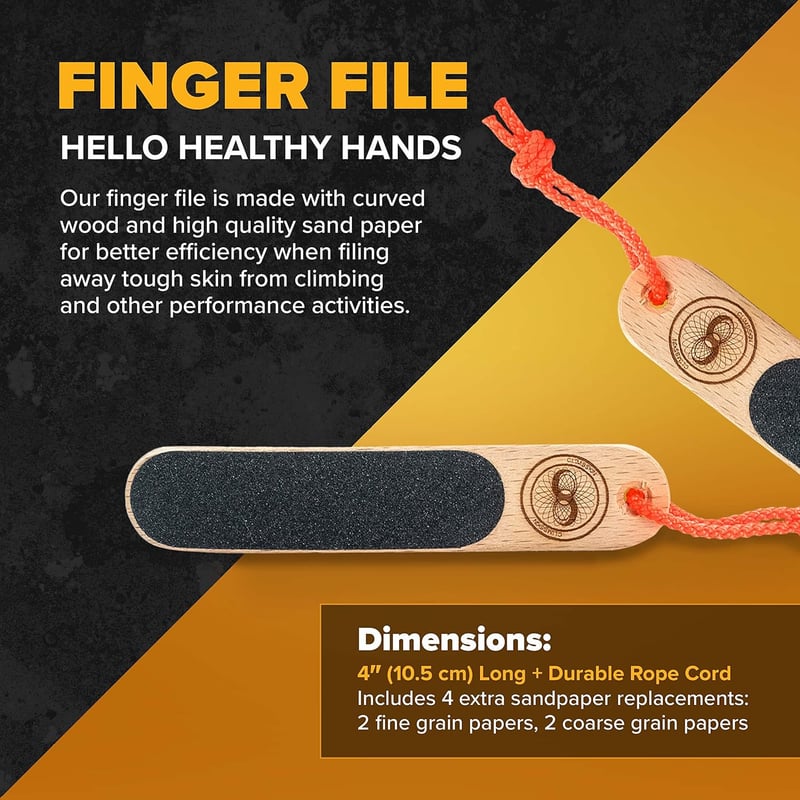 Travel-Sized Double-Sided Hand & Finger File for Strong Hands