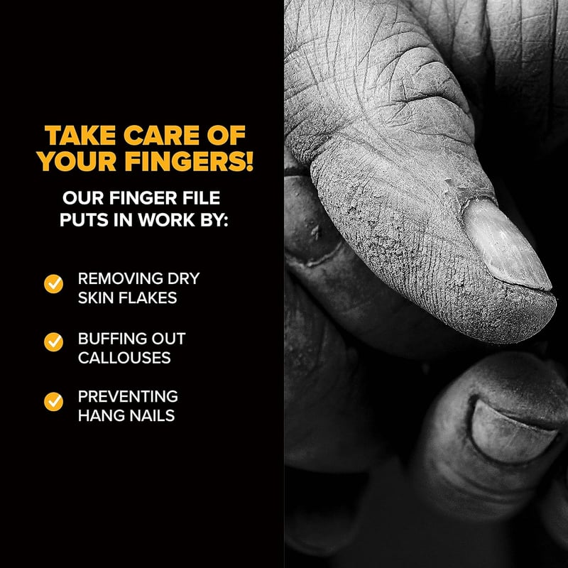 Travel-Sized Double-Sided Hand & Finger File for Strong Hands