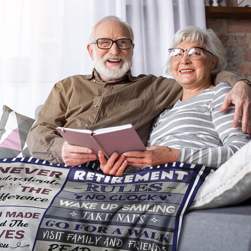 Funny Retirement Throw Blanket for Men – 50