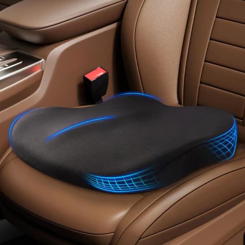 Memory Foam Car Seat Cushion for Adults, Black