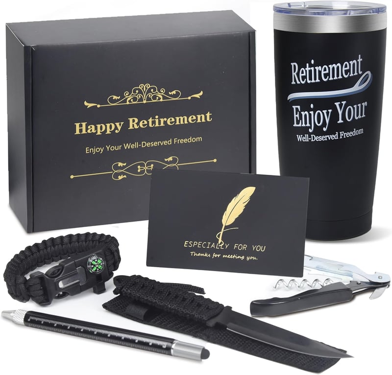Retirement Gift Box for Men - Outdoor Equipment Set with Cups