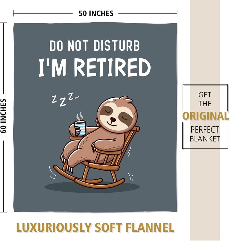 Retirement Blanket for Men - Super Soft Throw Gift 50