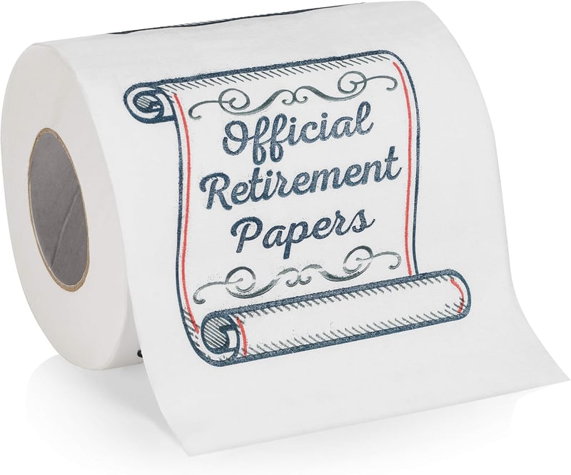Funny Retirement Toilet Paper Gift for Men and Women