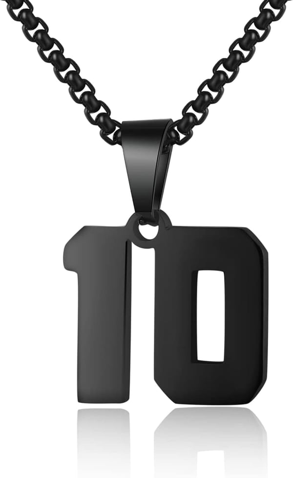 Personalized Number Necklace for Men - Sports Stainless Steel
