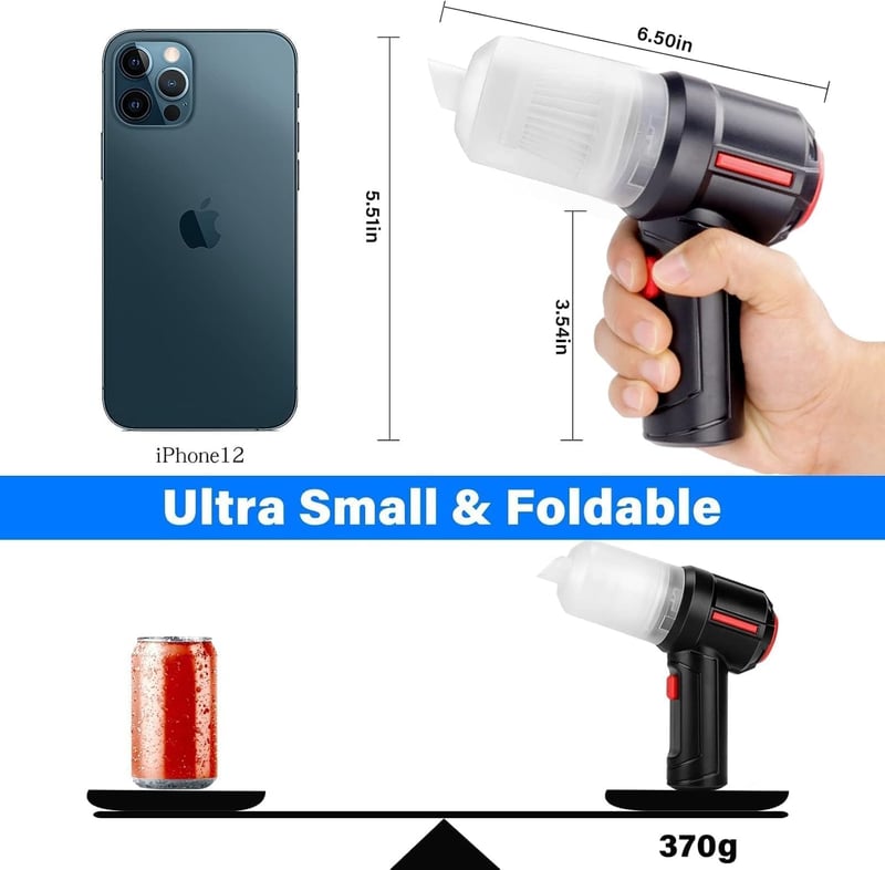 Cordless Air Duster - Powerful Vacuum Cleaner for Keyboards