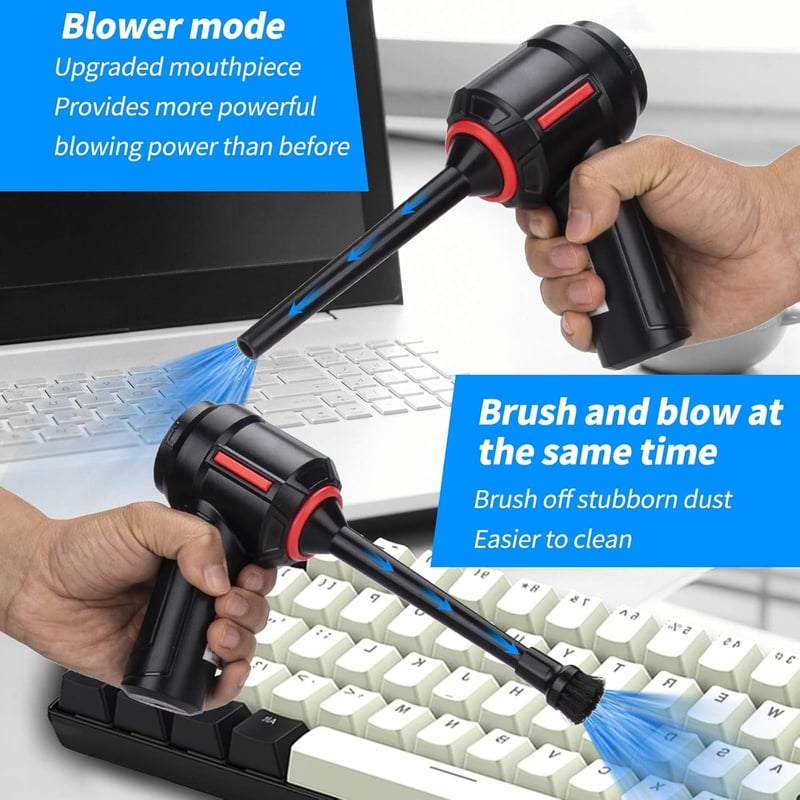 Cordless Air Duster - Powerful Vacuum Cleaner for Keyboards