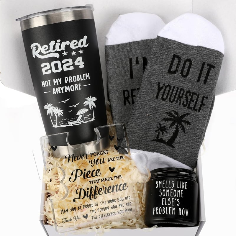 Funny Retirement Gift Basket for Men - 
