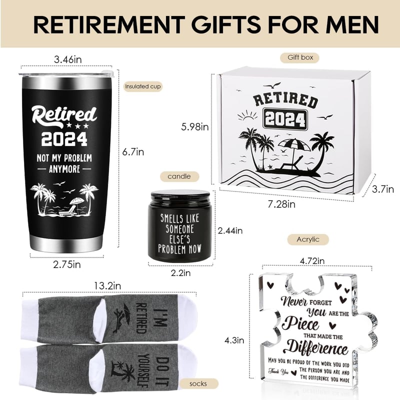 Funny Retirement Gift Basket for Men - 