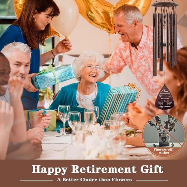 Happy Retirement Wind Chimes Gift for Women and Men