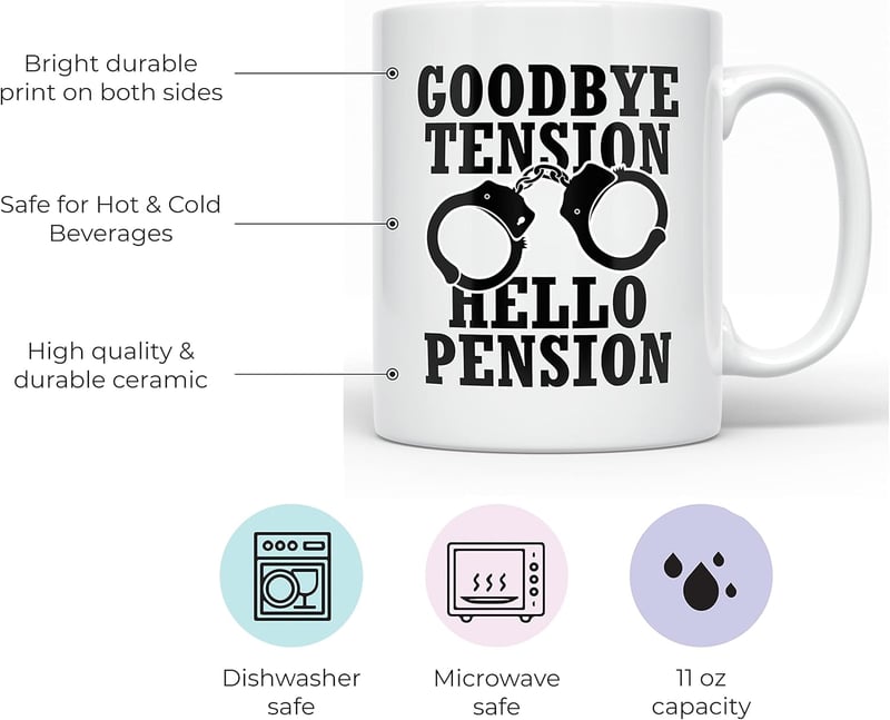 Police Officer Retirement Coffee Mug - 11 oz Portable Gift