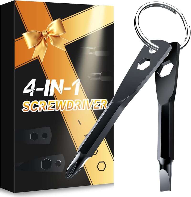 Father's Day 4-in-1 Keychain Screwdriver Tool for Dad