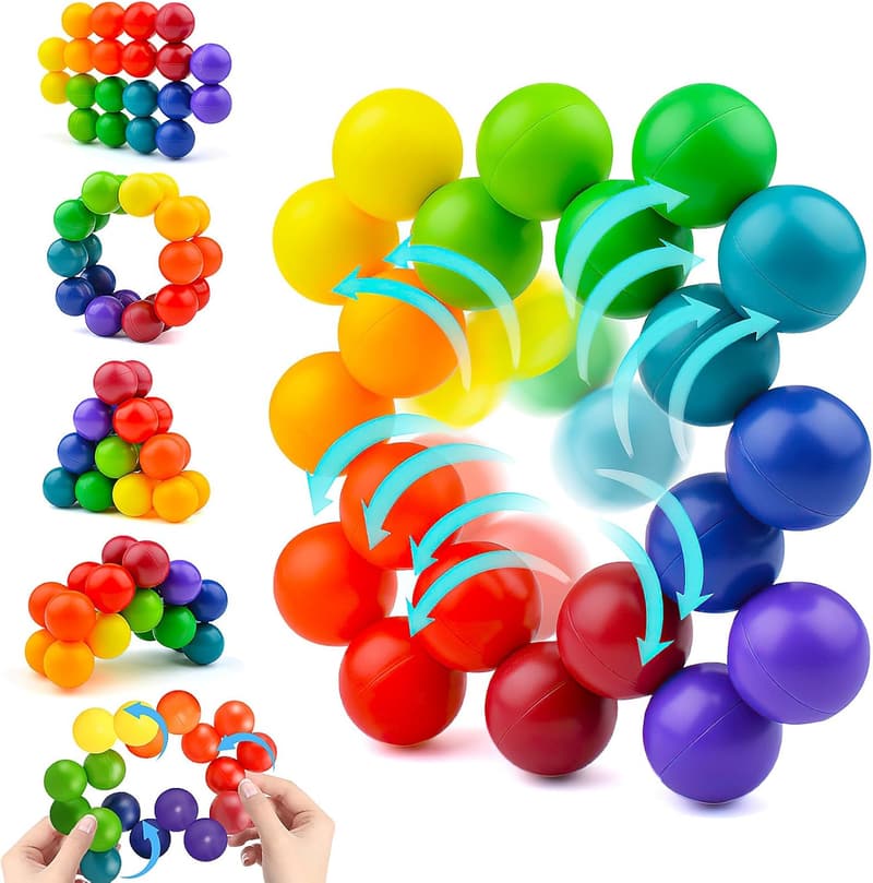 Fidget Ball Toys for Kids Ages 3-12, Travel & Stocking Stuffers