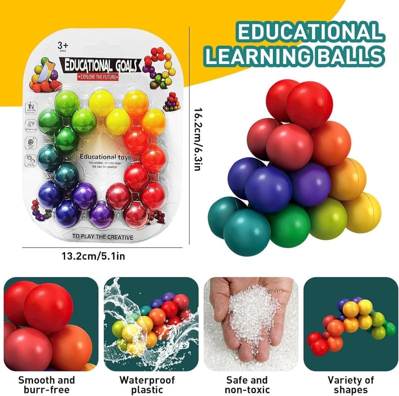 Fidget Ball Toys for Kids Ages 3-12, Travel & Stocking Stuffers