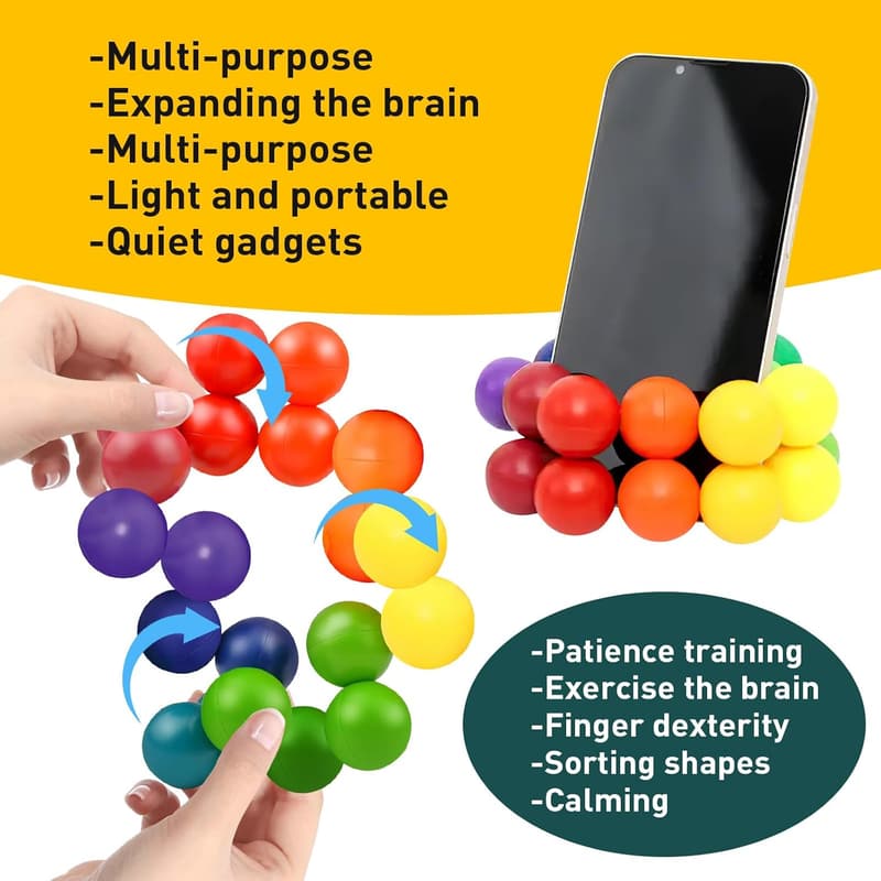 Fidget Ball Toys for Kids Ages 3-12, Travel & Stocking Stuffers