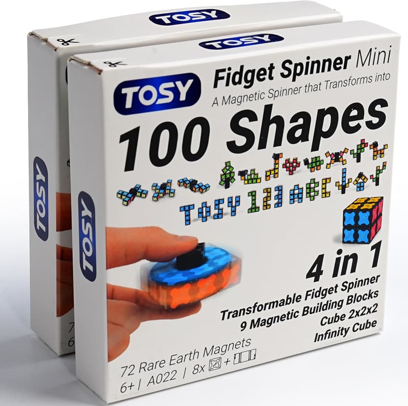 Transformable Fidget Spinner & Infinity Cube - 2-Pack for Kids